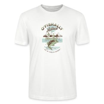 Vintage Fishing Retirement - Stanley/Stella CRAFTER Unisex Organic T-Shirt - white - Front - Alina (178cm) & Michal (187cm)