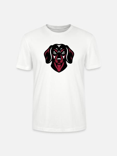 Schwarzer Dackel Logo - Stanley/Stella Unisex Bio-T-Shirt CRAFTER - Weiß