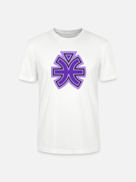 Pisces and Water Tribal Symbol - Stanley/Stella CRAFTER Unisex Organic T-Shirt - white