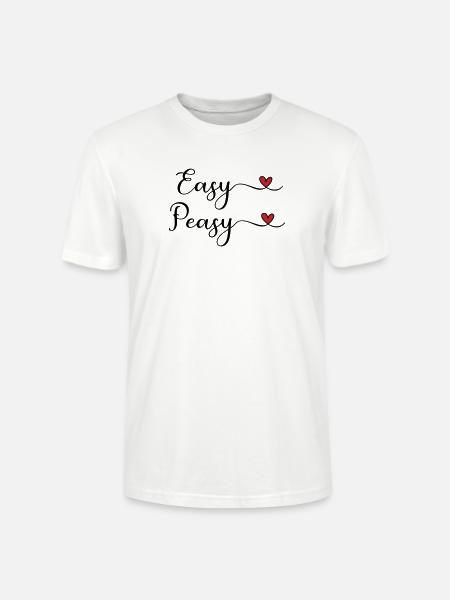 Easy Peasy Heart - Stanley/Stella Unisex Bio-T-Shirt CRAFTER - Weiß