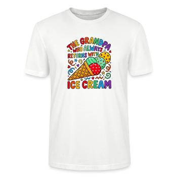 Grand-père apporte toujours de la glace - T-shirt bio CRAFTER Stanley Stella Unisexe - blanc - Devant - Alina (178cm) & Michal (187cm)
