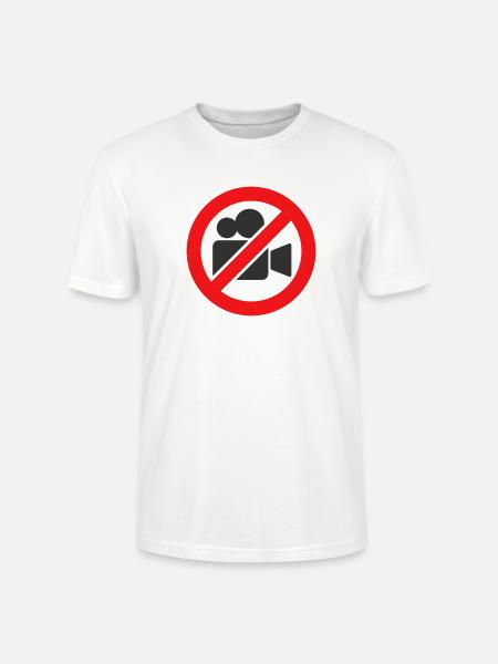 Warnschild für keine Videoaufnahme - Stanley/Stella Unisex Bio-T-Shirt CRAFTER - Weiß