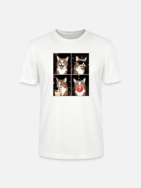 Katzen American Bobtail Katze - Stanley/Stella Unisex Bio-T-Shirt CRAFTER - Weiß