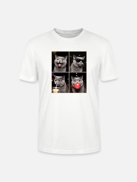 Katzen Britisch Kurzhaar Katze - Stanley/Stella Unisex Bio-T-Shirt CRAFTER - Weiß