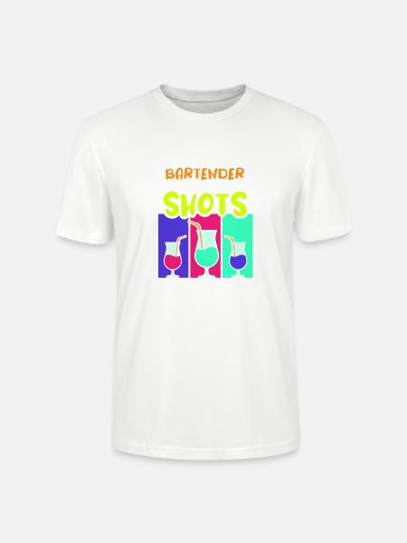 Kellner Barkeeper Ober Bar Bartender barchef - Stanley/Stella Unisex Bio-T-Shirt CRAFTER - Weiß