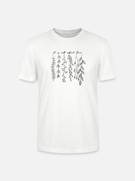 Es geht um Liebe – Suspended Botanical Lines - Stanley/Stella Unisex Bio-T-Shirt CRAFTER - Weiß