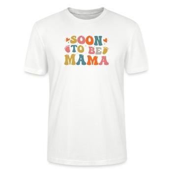 Soon To Be Mama - Stanley/Stella CRAFTER Unisex Organic T-Shirt - white - Front - Alina (178cm) & Michal (187cm)