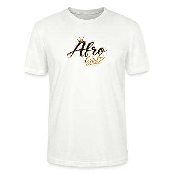 Afro Girl Couronne Or - T-shirt bio CRAFTER Stanley Stella Unisexe - blanc - Devant - Alina (178cm) & Michal (187cm)