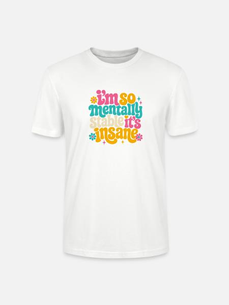 Psychedelischer Stabilitäts-Slogan - Stanley/Stella Unisex Bio-T-Shirt CRAFTER - Weiß