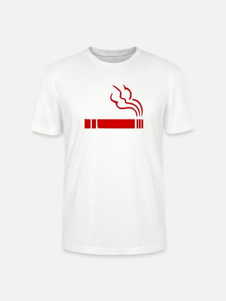 Zigarette Raucherbereich - Stanley/Stella Unisex Bio-T-Shirt CRAFTER - Weiß