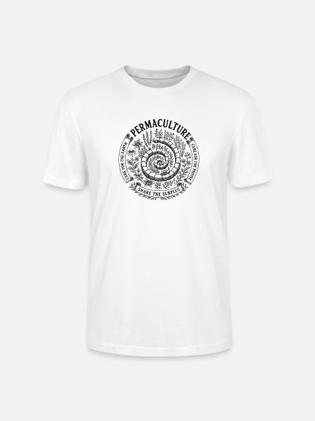 Permakultur-Kräuterspirale - Stanley/Stella Unisex Bio-T-Shirt CRAFTER - Weiß