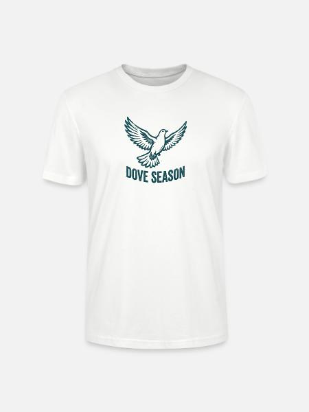 Taubenjagd-Saison: Lustiger Taubenjäger - Stanley/Stella Unisex Bio-T-Shirt CRAFTER - Weiß