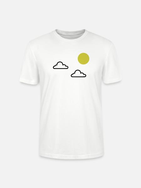 Wolken mit Sonne Minimal - Stanley/Stella Unisex Bio-T-Shirt CRAFTER - Weiß