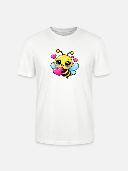 Bienenherz-Zärtlichkeit - Stanley/Stella Unisex Bio-T-Shirt CRAFTER - Weiß