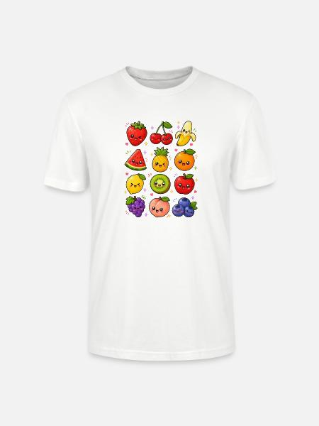 Kawaii Obst | Früchte & Sommer - Stanley/Stella Unisex Bio-T-Shirt CRAFTER - Weiß