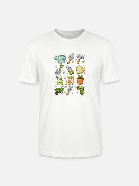 Kawaii Gartenwerkzeug | Gärtnern - Stanley/Stella Unisex Bio-T-Shirt CRAFTER - Weiß
