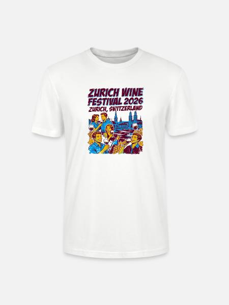 Zurich Wine Festival 2026 Celebration Event - Stanley/Stella Unisex Bio-T-Shirt CRAFTER - Weiß