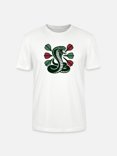 Kobra Schlange Dart Logo - Stanley/Stella Unisex Bio-T-Shirt CRAFTER - Weiß