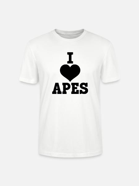 I Love Apes - Stanley/Stella Unisex Bio-T-Shirt CRAFTER - Weiß