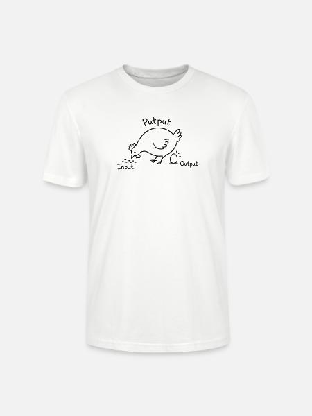 Huhn Input Output Skizze - Stanley/Stella Unisex Bio-T-Shirt CRAFTER - Weiß