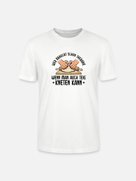 Backen Teig kneten Therapie Pizzabäcker - Stanley/Stella Unisex Bio-T-Shirt CRAFTER - Weiß