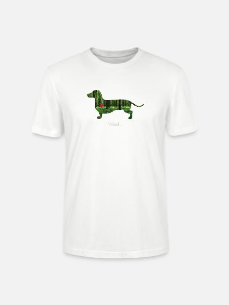Waldi im Wald Dackel - Stanley/Stella Unisex Bio-T-Shirt CRAFTER - Weiß