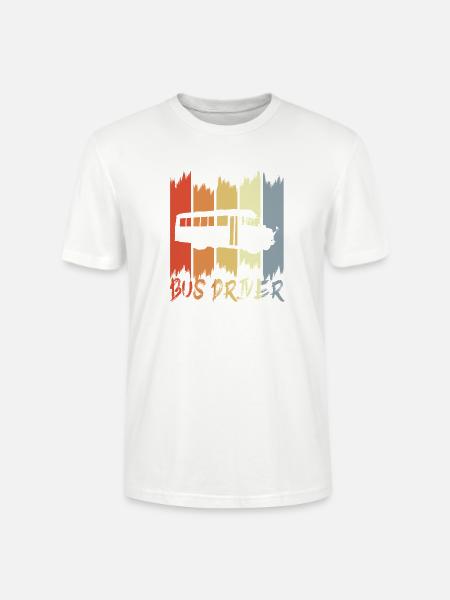 Retro Busfahrer - Stanley/Stella Unisex Bio-T-Shirt CRAFTER - Weiß