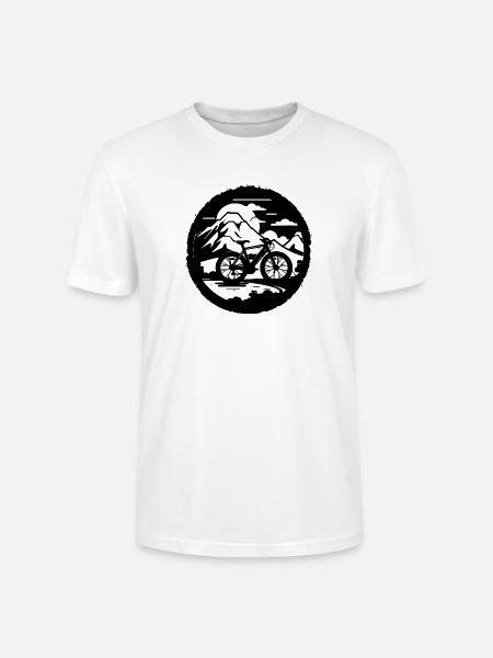 Fahrradfahrer Grafik - Stanley/Stella Unisex Bio-T-Shirt CRAFTER - Weiß