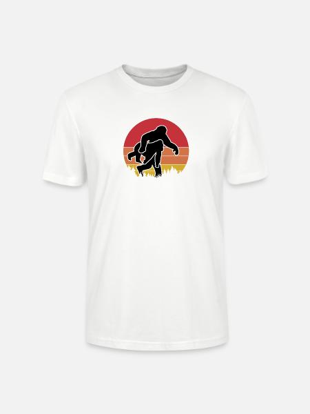Bigfoot Affe Retro - Stanley/Stella Unisex Bio-T-Shirt CRAFTER - Weiß