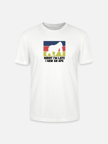Affe Retro Spruch - Stanley/Stella Unisex Bio-T-Shirt CRAFTER - Weiß