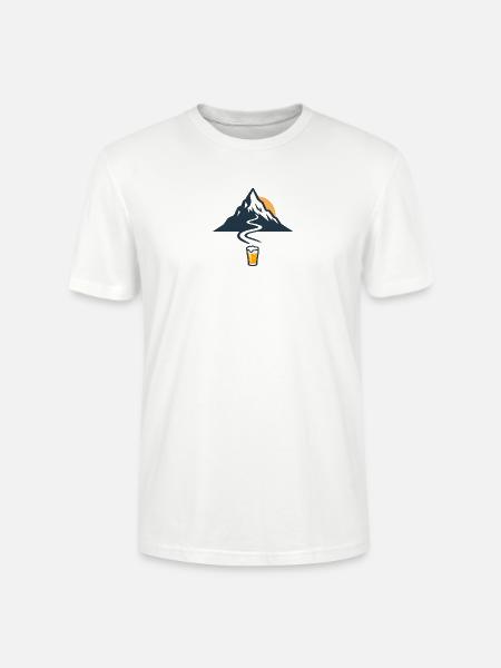 Bergpfad und Bierglück - Stanley/Stella Unisex Bio-T-Shirt CRAFTER - Weiß