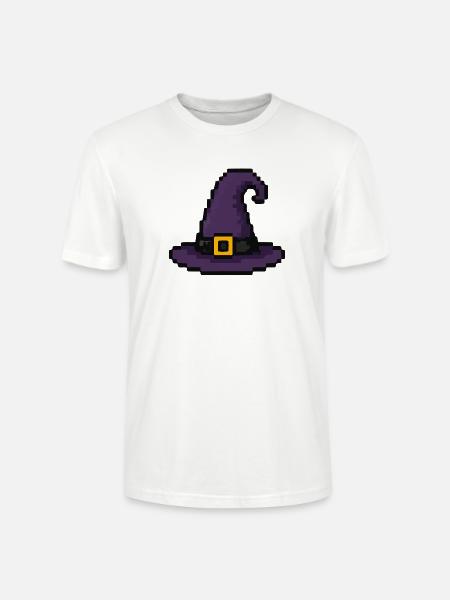 Pixel Hexenhut Purple - Stanley/Stella Unisex Bio-T-Shirt CRAFTER - Weiß