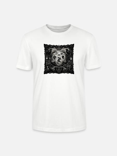  Pocket: Occult Goth-Pattern Black-Lace - Stanley/Stella Unisex Bio-T-Shirt CRAFTER - Weiß