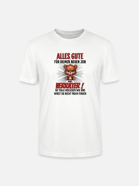 Bär Kollegen Abschied - Stanley/Stella Unisex Bio-T-Shirt CRAFTER - Weiß