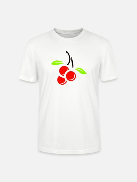 Drei Kirschen - Stanley/Stella Unisex Bio-T-Shirt CRAFTER - Weiß