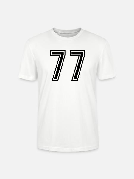 77 Zahl symbol - Stanley/Stella Unisex Bio-T-Shirt CRAFTER - Weiß