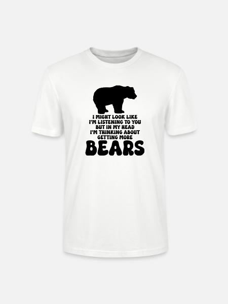 Bär Sarkasmus Spruch - Stanley/Stella Unisex Bio-T-Shirt CRAFTER - Weiß
