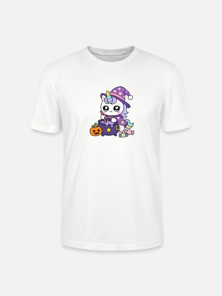 Einhornhexe mit Kessel - Stanley/Stella Unisex Bio-T-Shirt CRAFTER - Weiß
