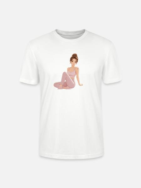 Manga_Pilates_Girl_Portrait - Stanley/Stella Unisex Bio-T-Shirt CRAFTER - Weiß