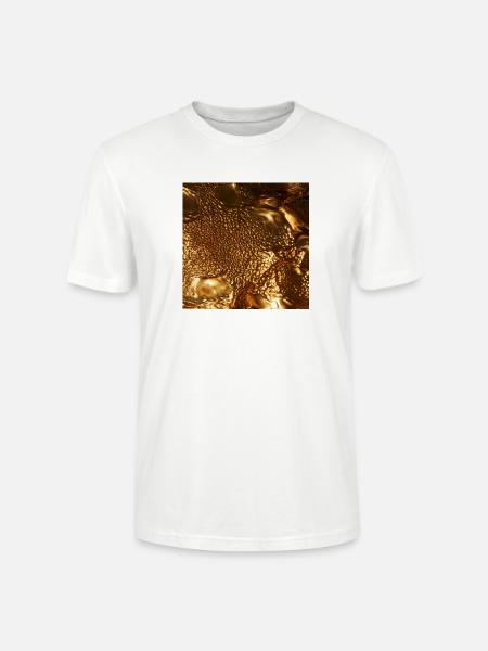 Metallische flüssige Goldtextur - Stanley/Stella Unisex Bio-T-Shirt CRAFTER - Weiß