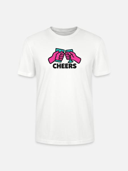 Cheers Anstossen Neon Logo - Stanley/Stella Unisex Bio-T-Shirt CRAFTER - Weiß