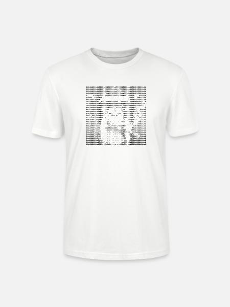 Smoking Chimp ASCII Kunstporträt - Stanley/Stella Unisex Bio-T-Shirt CRAFTER - Weiß
