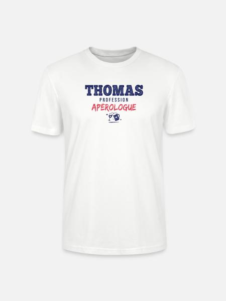 Thomas Aperologue – Humor Apéro - Stanley/Stella Unisex Bio-T-Shirt CRAFTER - Weiß