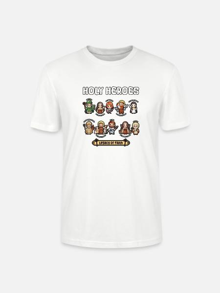 Heiliger Helden, Allerheiligen, westlicher Christ - Stanley/Stella Unisex Bio-T-Shirt CRAFTER - Weiß
