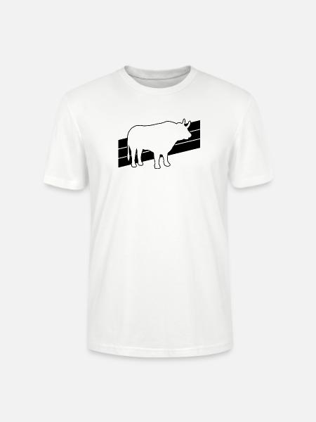 Stier Silhouette - Stanley/Stella Unisex Bio-T-Shirt CRAFTER - Weiß