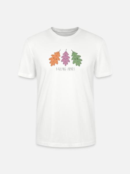 Falling Apart - Pastel Herbst Blätter - Stanley/Stella Unisex Bio-T-Shirt CRAFTER - Weiß
