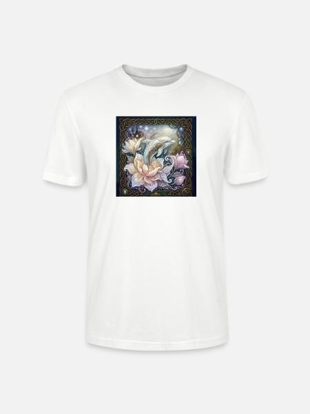 Verzauberter keltischer Delfin. - Stanley/Stella Unisex Bio-T-Shirt CRAFTER - Weiß