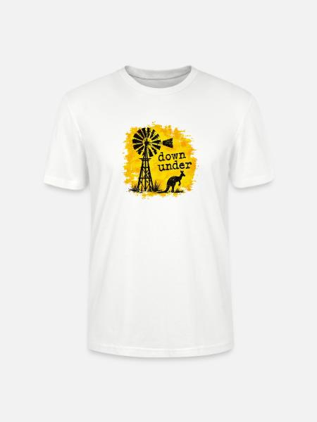 Australia - Down Under - Australien - Windrad - Stanley/Stella Unisex Bio-T-Shirt CRAFTER - Weiß