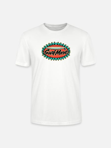 Surf More Retro Surfboard - Stanley/Stella Unisex Bio-T-Shirt CRAFTER - Weiß
