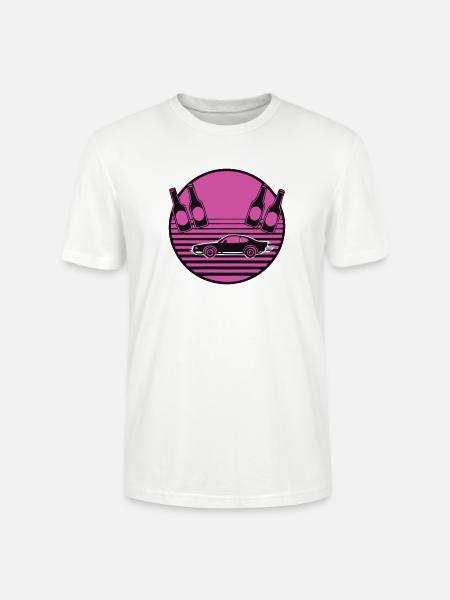 Retro Auto Bier Logo - Stanley/Stella Unisex Bio-T-Shirt CRAFTER - Weiß